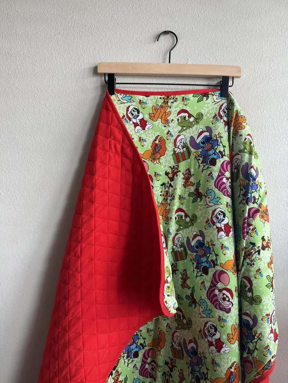 Disney Christmas Holiday Bamboo Quilted Throw Blanket with Characters